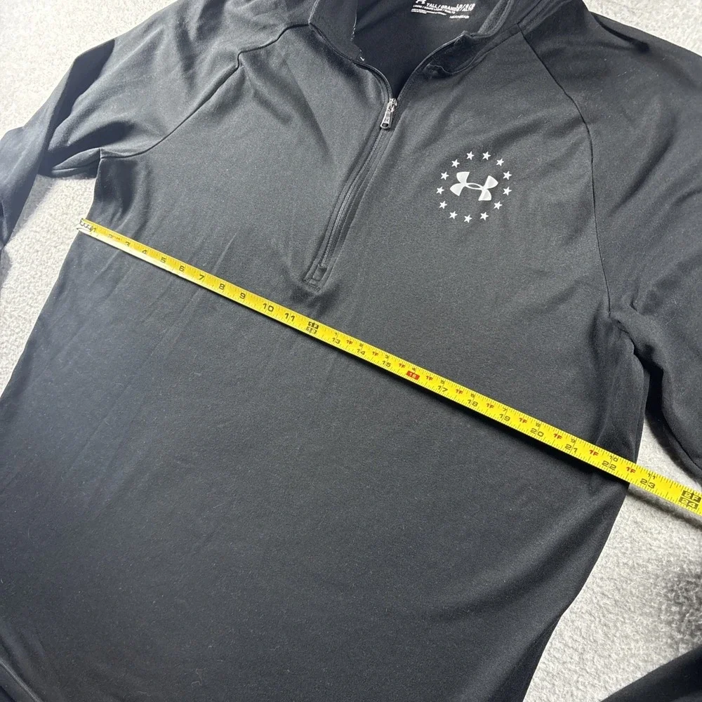 Under Armor Tactical Black Quarter Zip Men's Sz L USA Running Performance Preppy